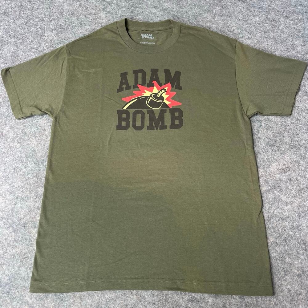 The Hundreds Men's Green Short Sleeve 100% Cotton Adam Bomb T-Shirt Size Large